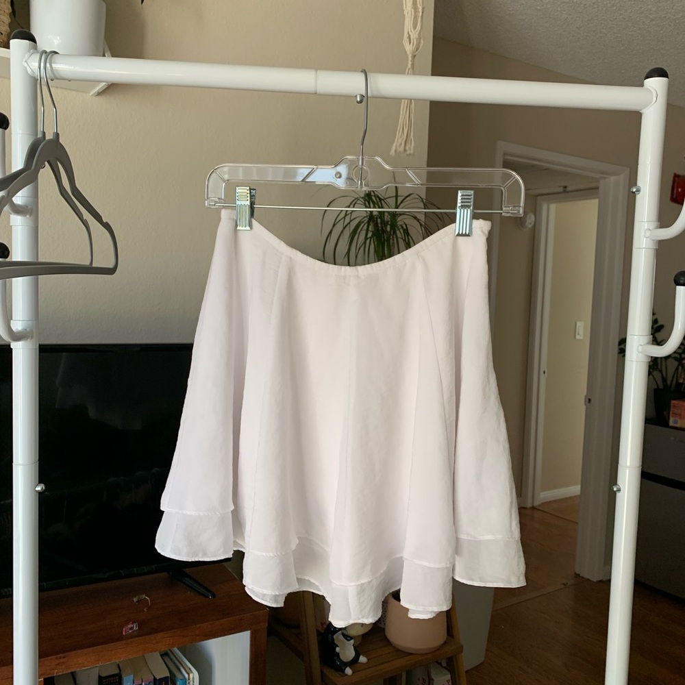 White skater skirt